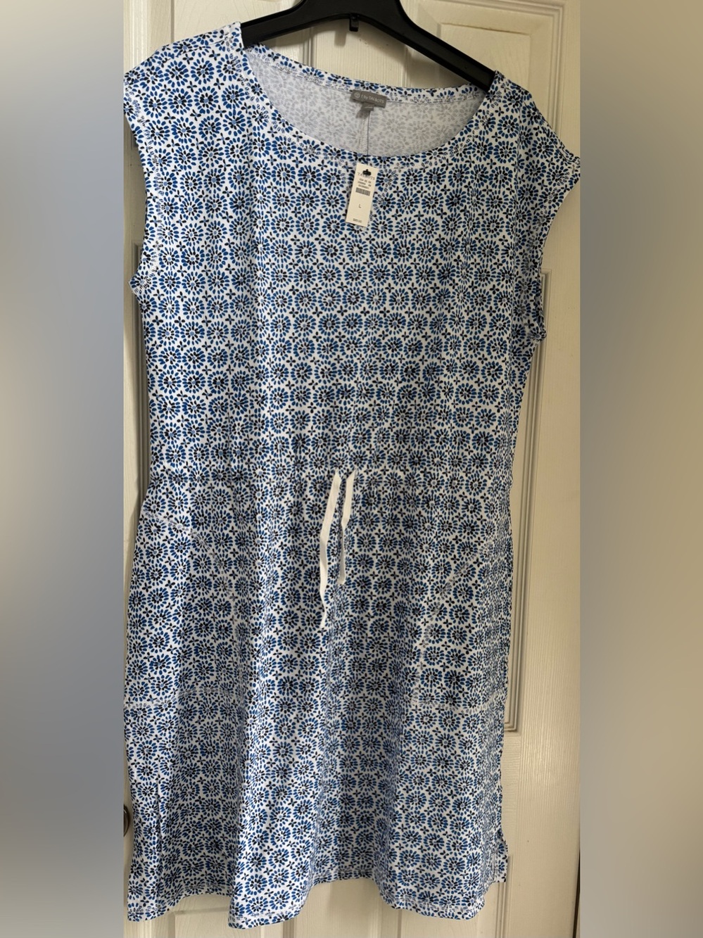 NWT Talbots Blue and White Floral Print Dress